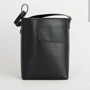 ATP Atelier PIENZA BLACK LEATHER LARGE TOTE BAG